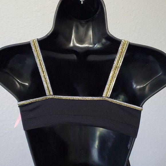 2 Pc Set Double Layer Bralette w/ Metallic Straps - Picture 7 of 10